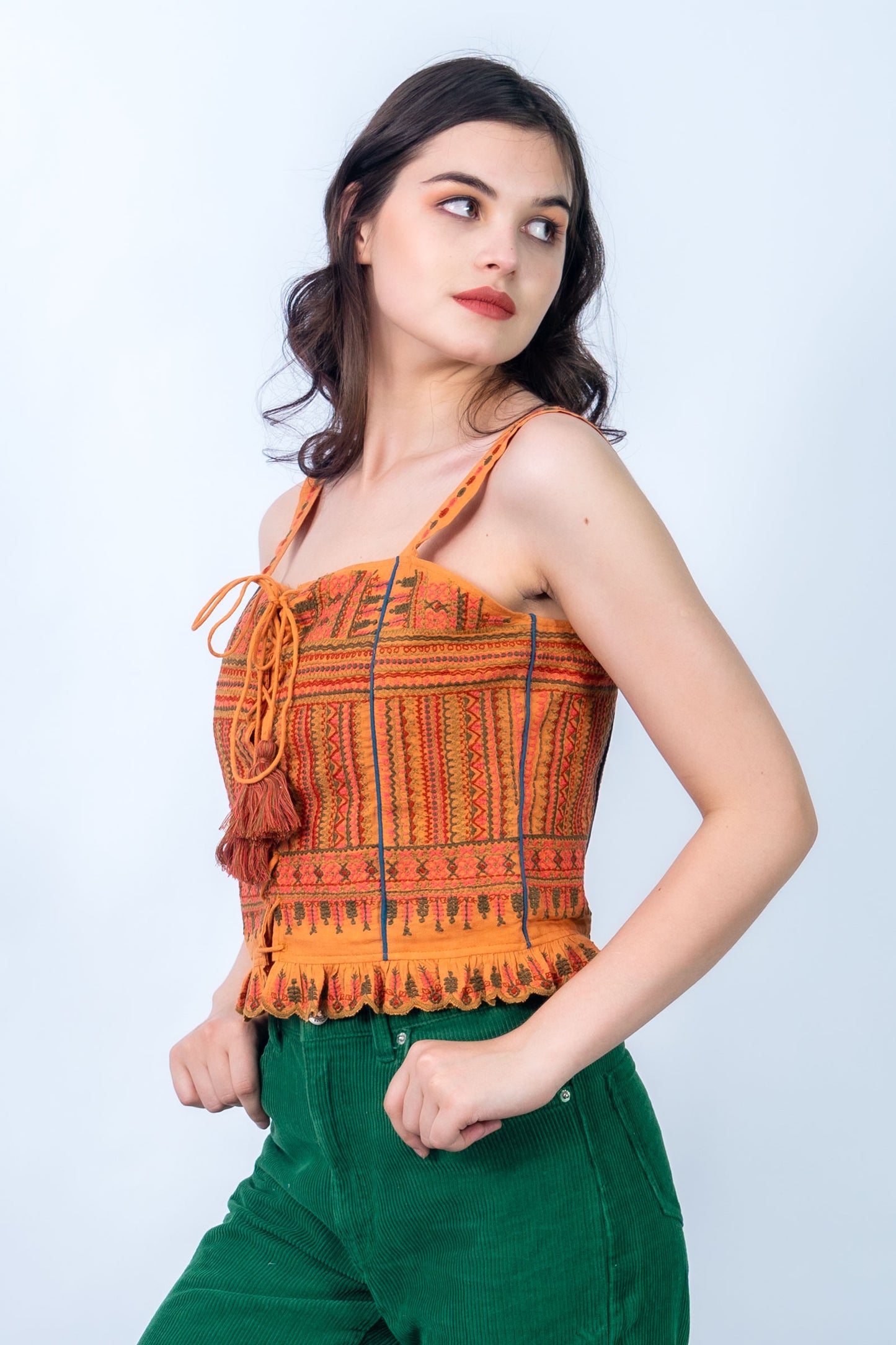 Sofia Embroidered Corset Top