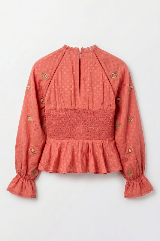 Leena Embroidered Lace Top