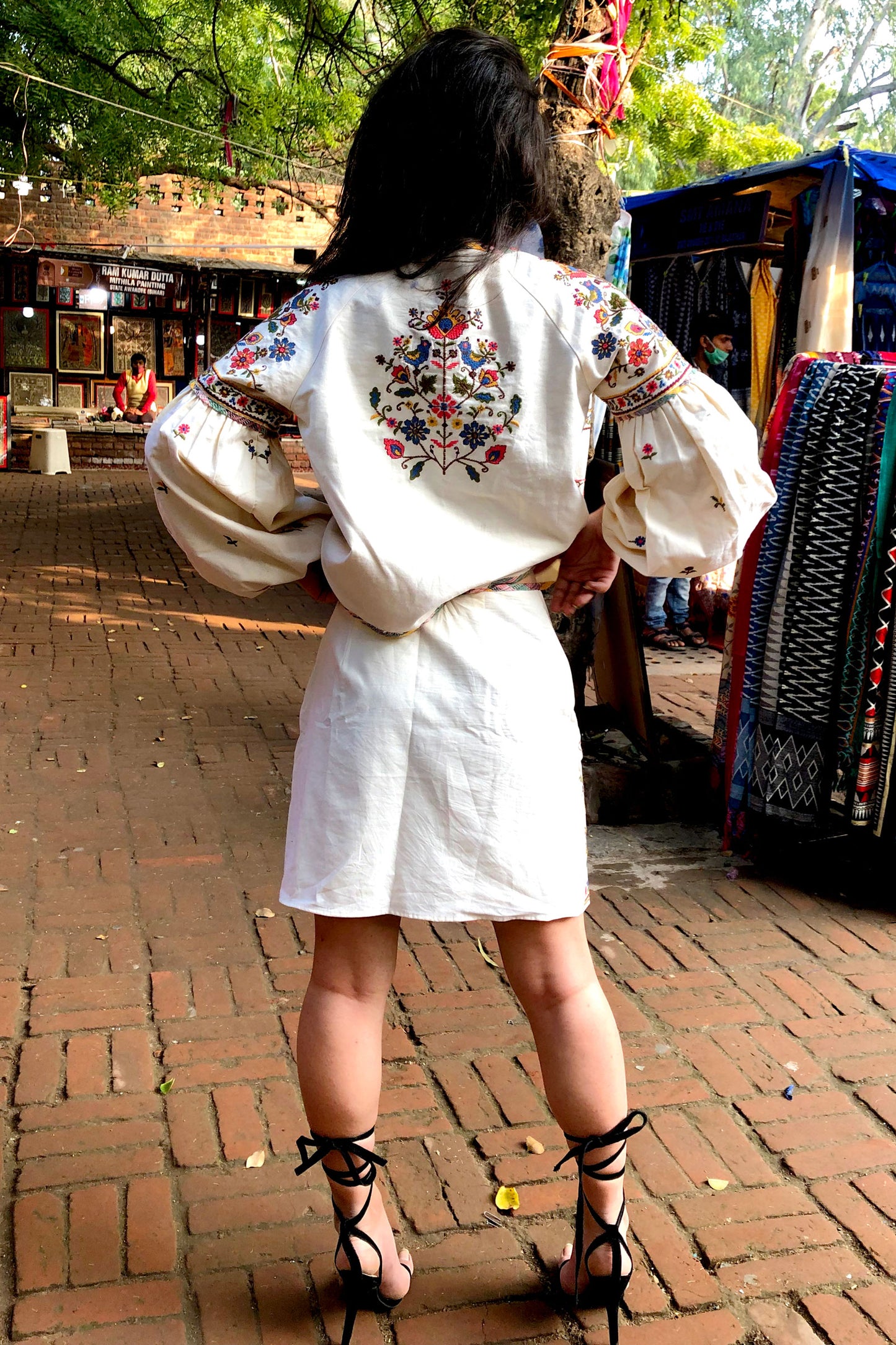 Kiara Jacket & Skirt Embroidered Set