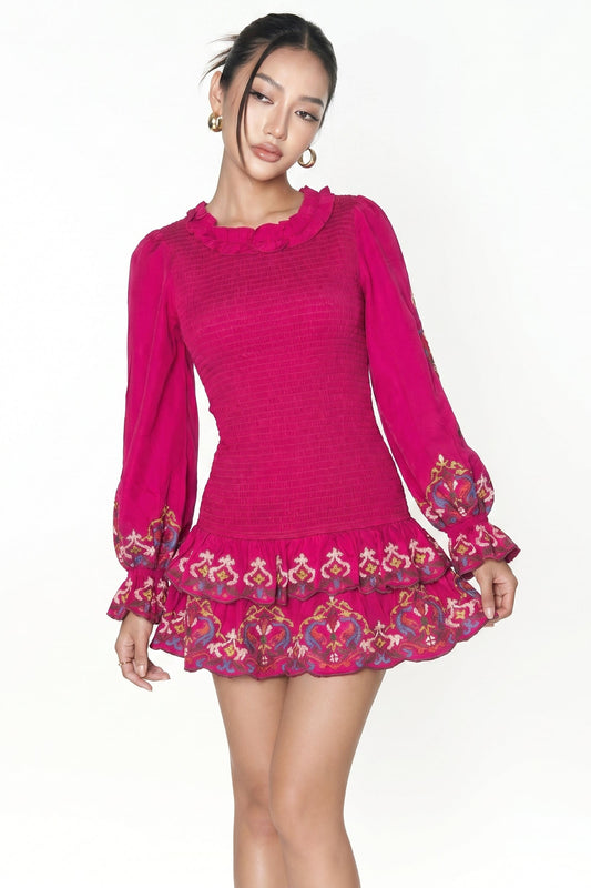 Anna Mini Smocking Dress
