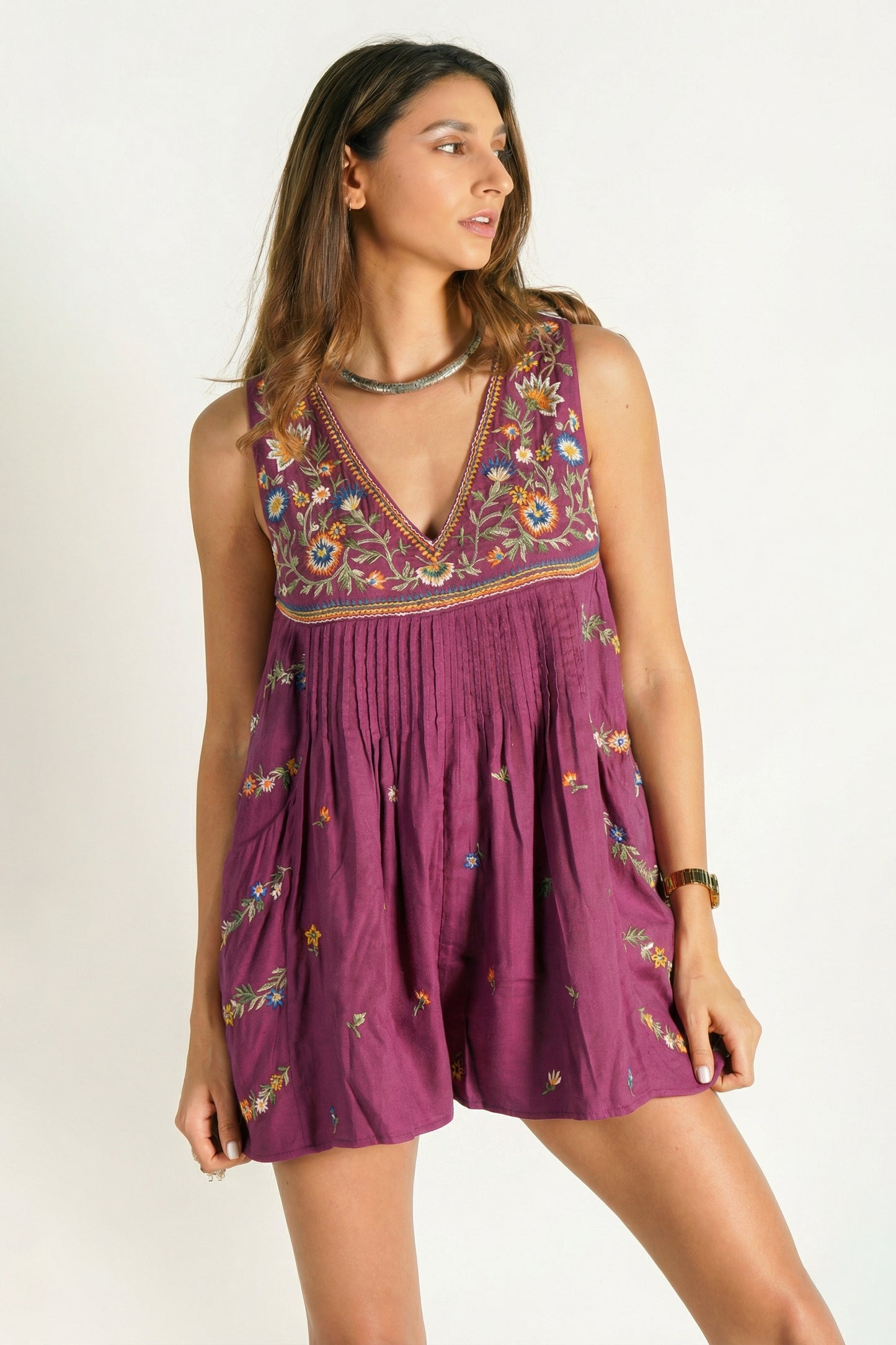 Caroline Embroidered Romper