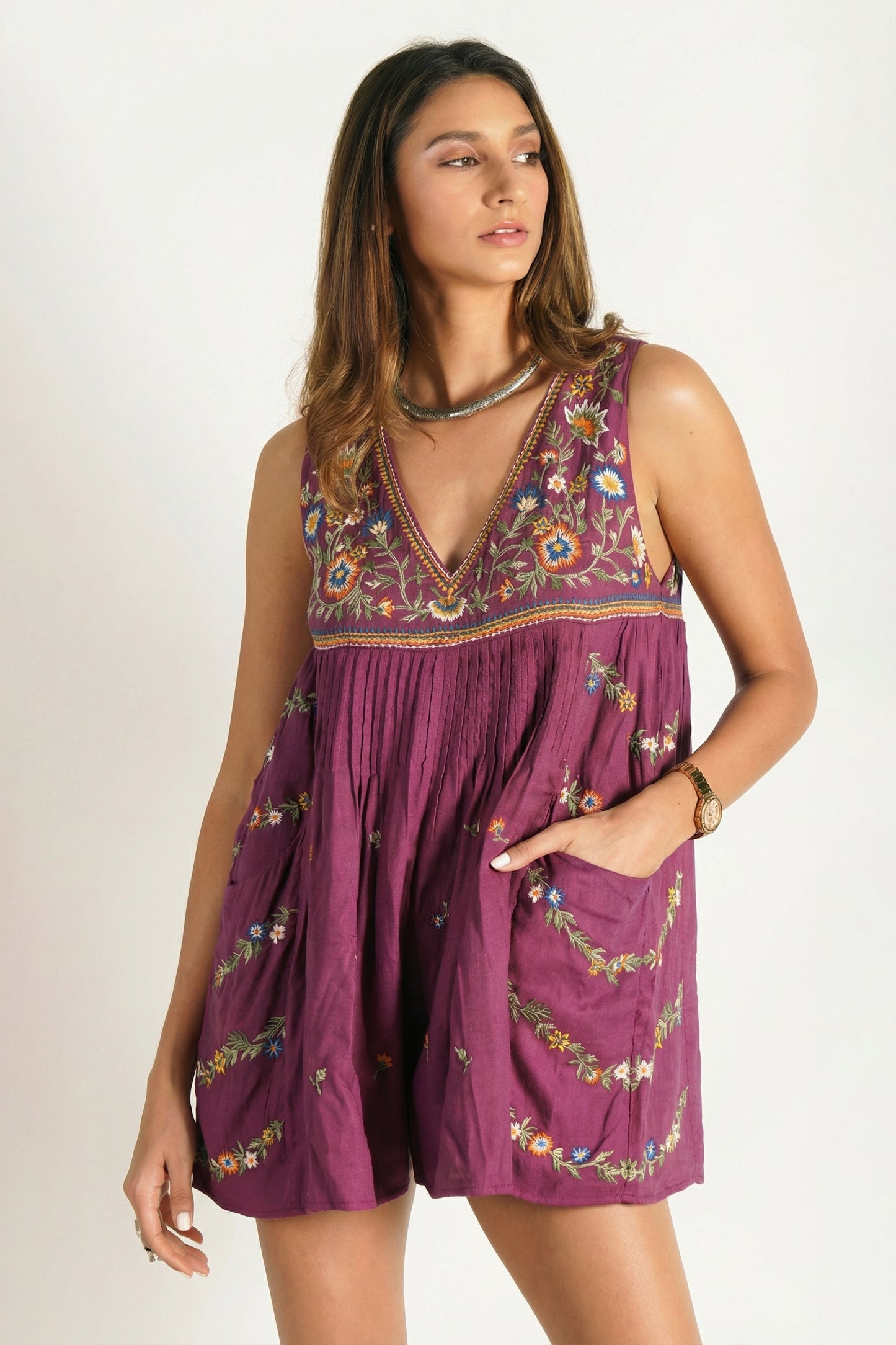 Caroline Embroidered Romper