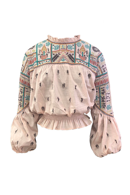 Bohemian Dancing Tribe Embroidered Blouse