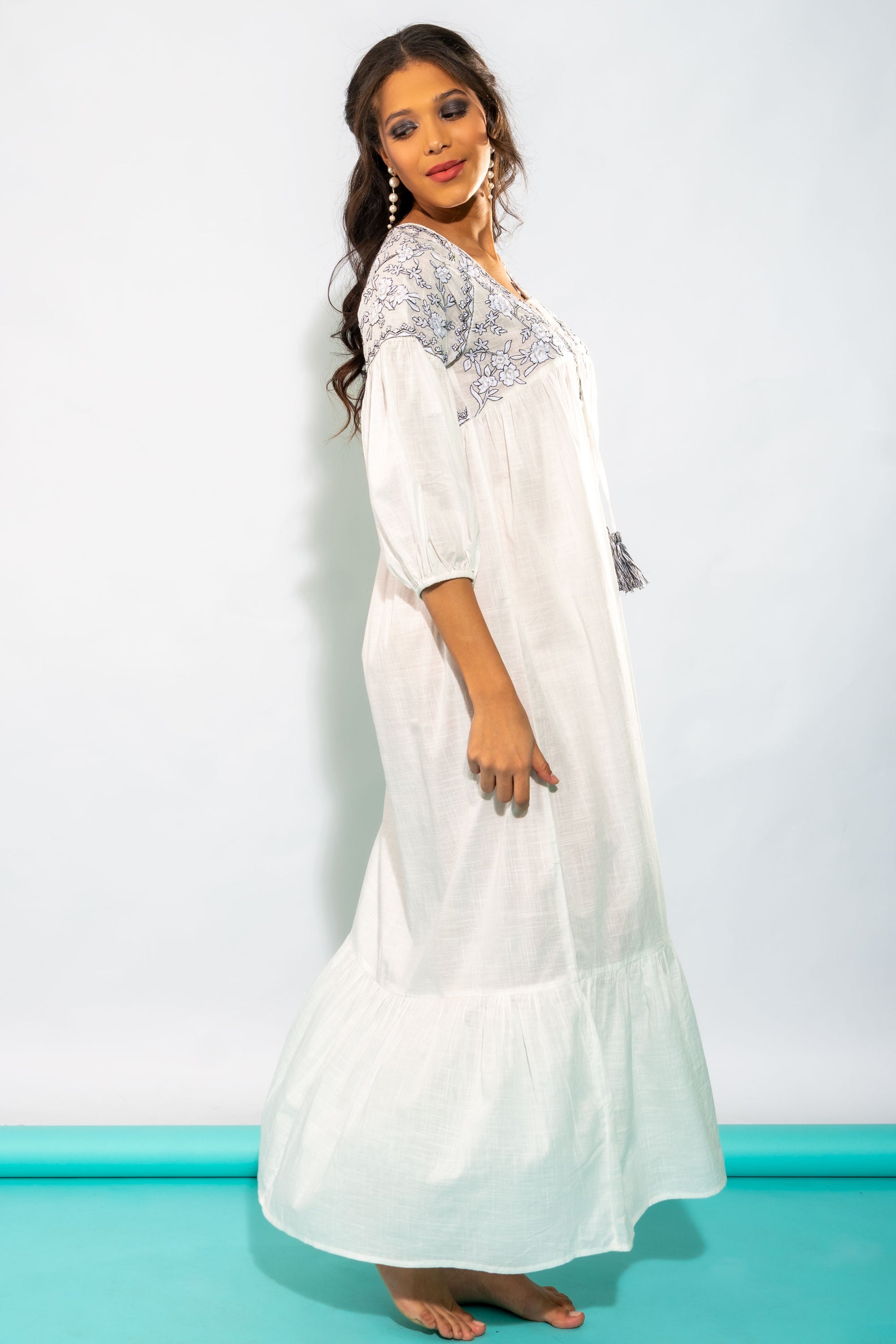 Selene Embroidered Beach Dress | Thefinespun Selene Embroidered Beach Dress | Thefinespun