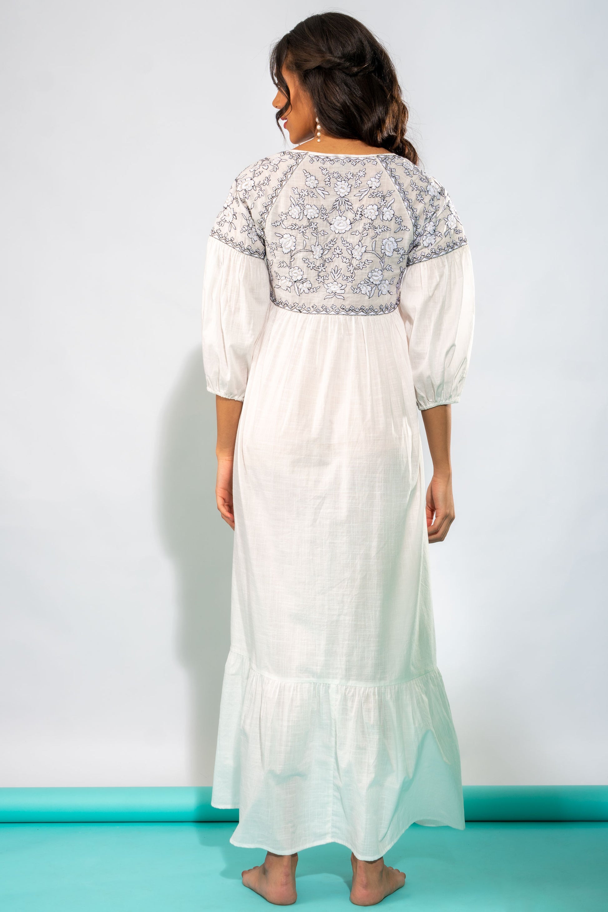 Selene Embroidered Beach Dress