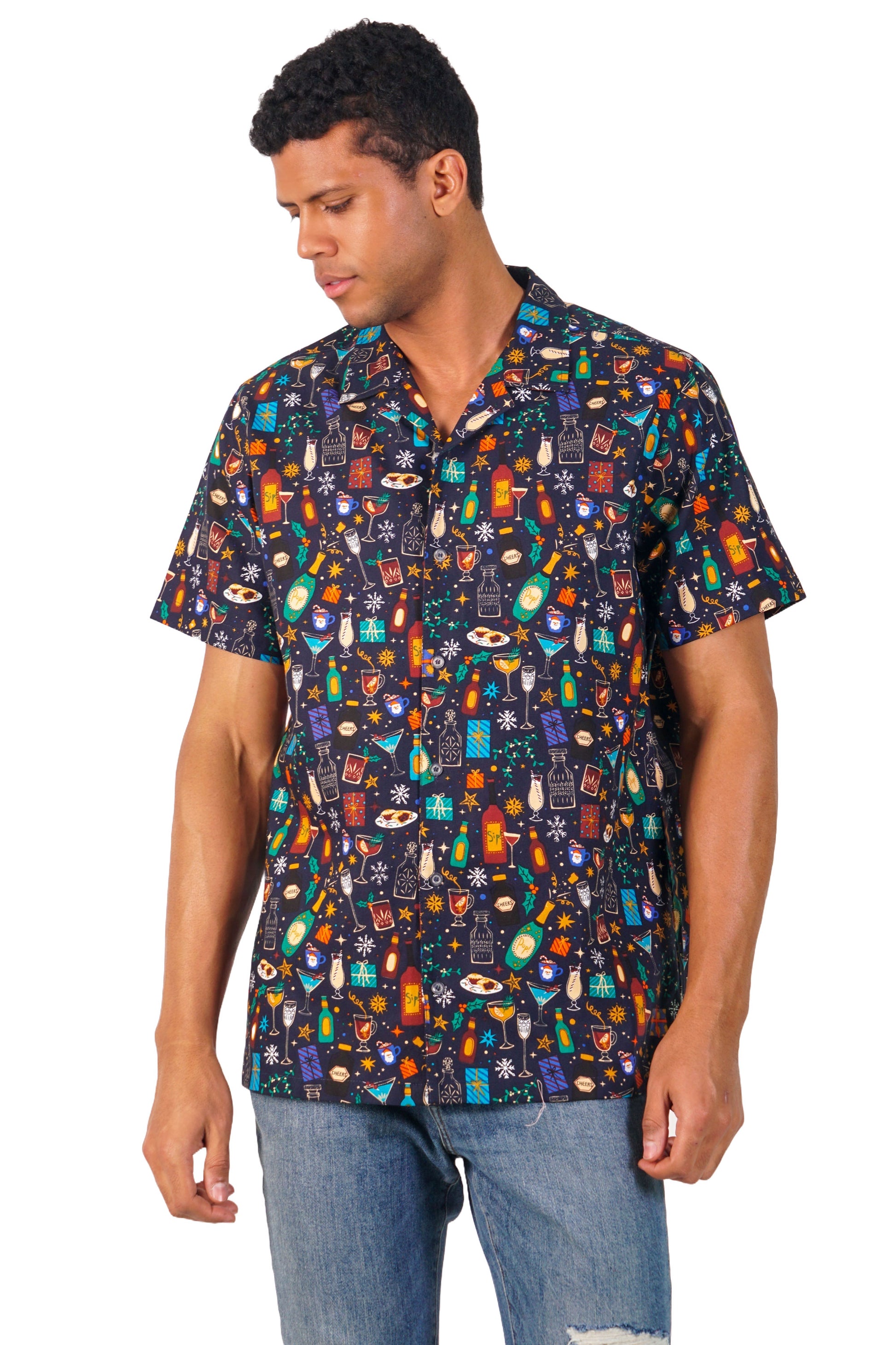 Lincoln Men's Printed Party Wear Shirt