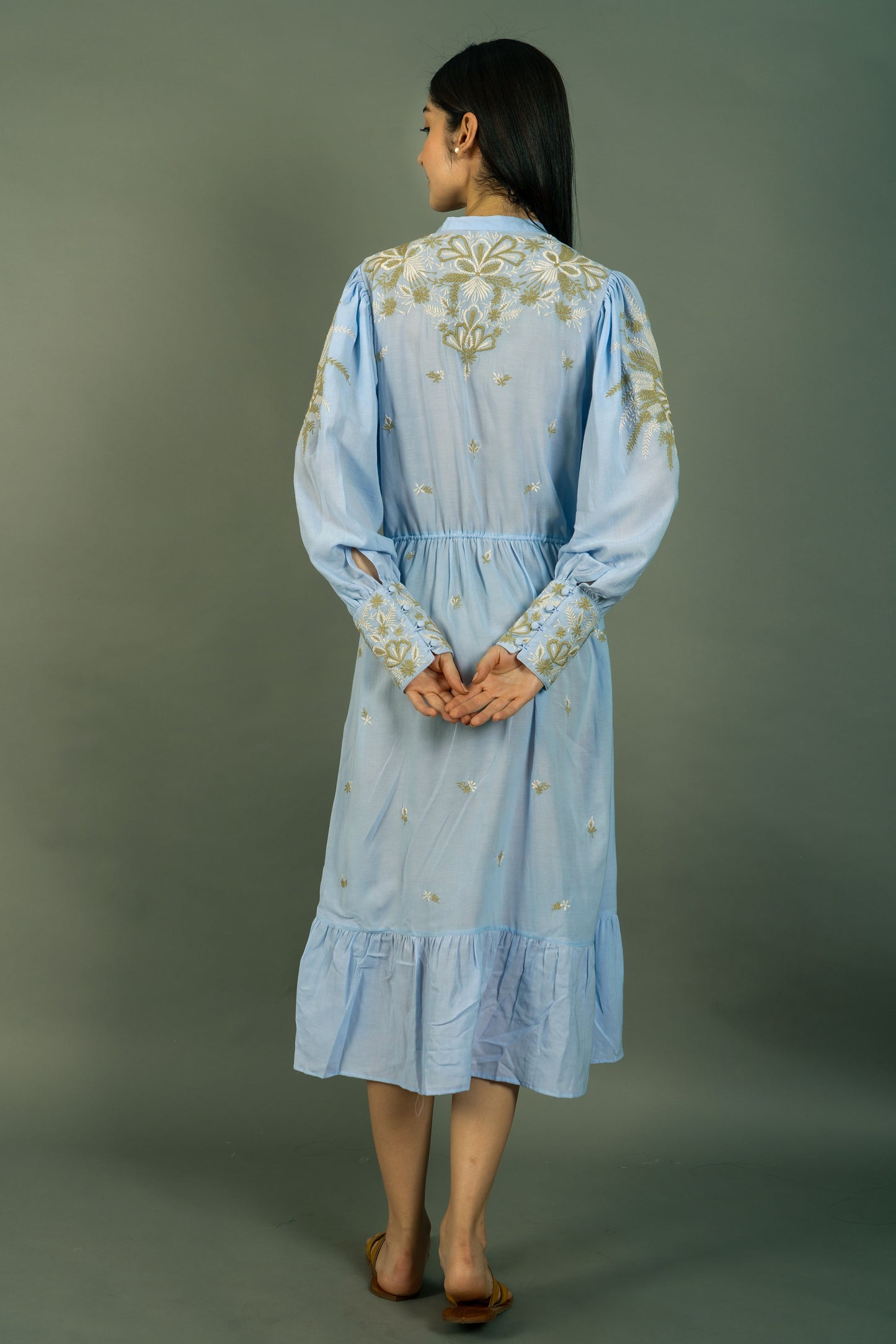 Fernanda Embroidered Midi Dress