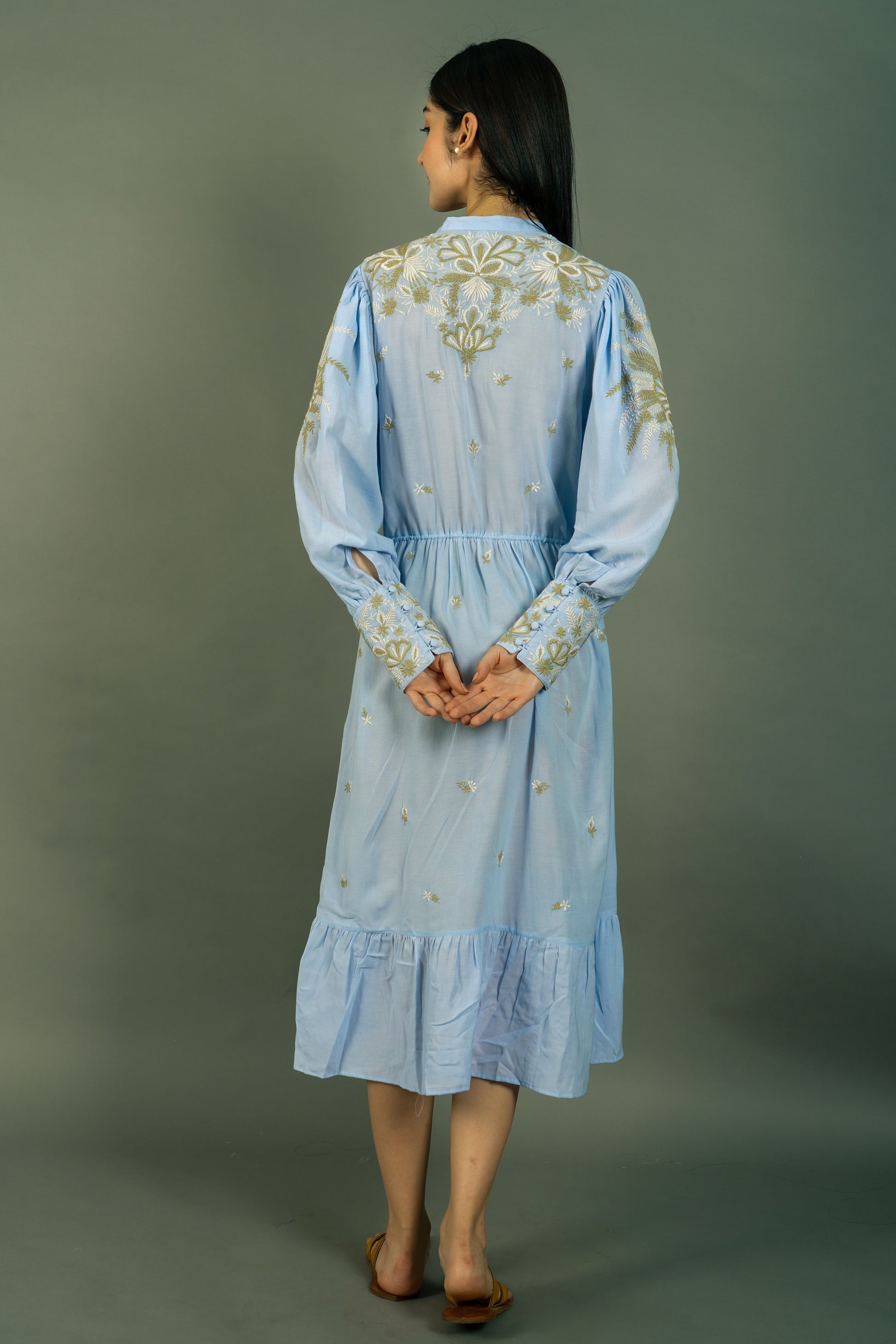 Fernanda Embroidered Midi Dress