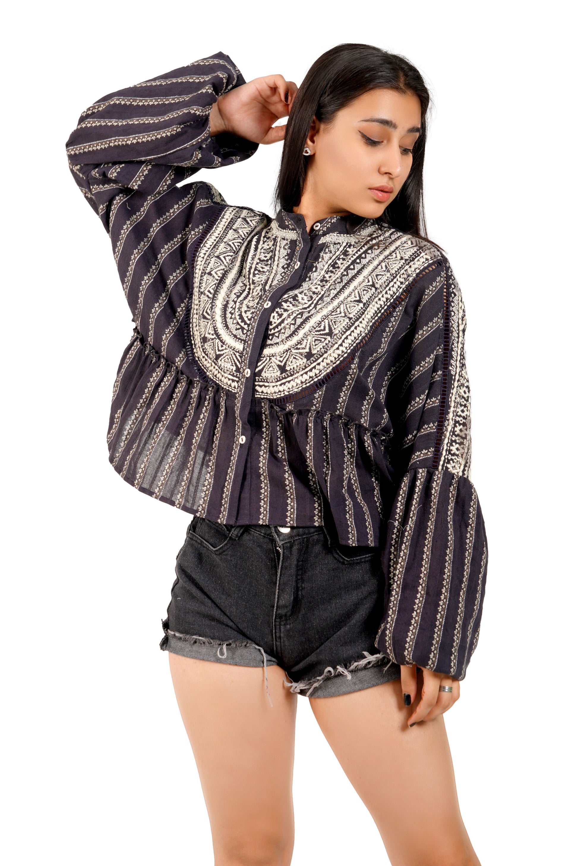 Isabella Oversized Embroidered Top