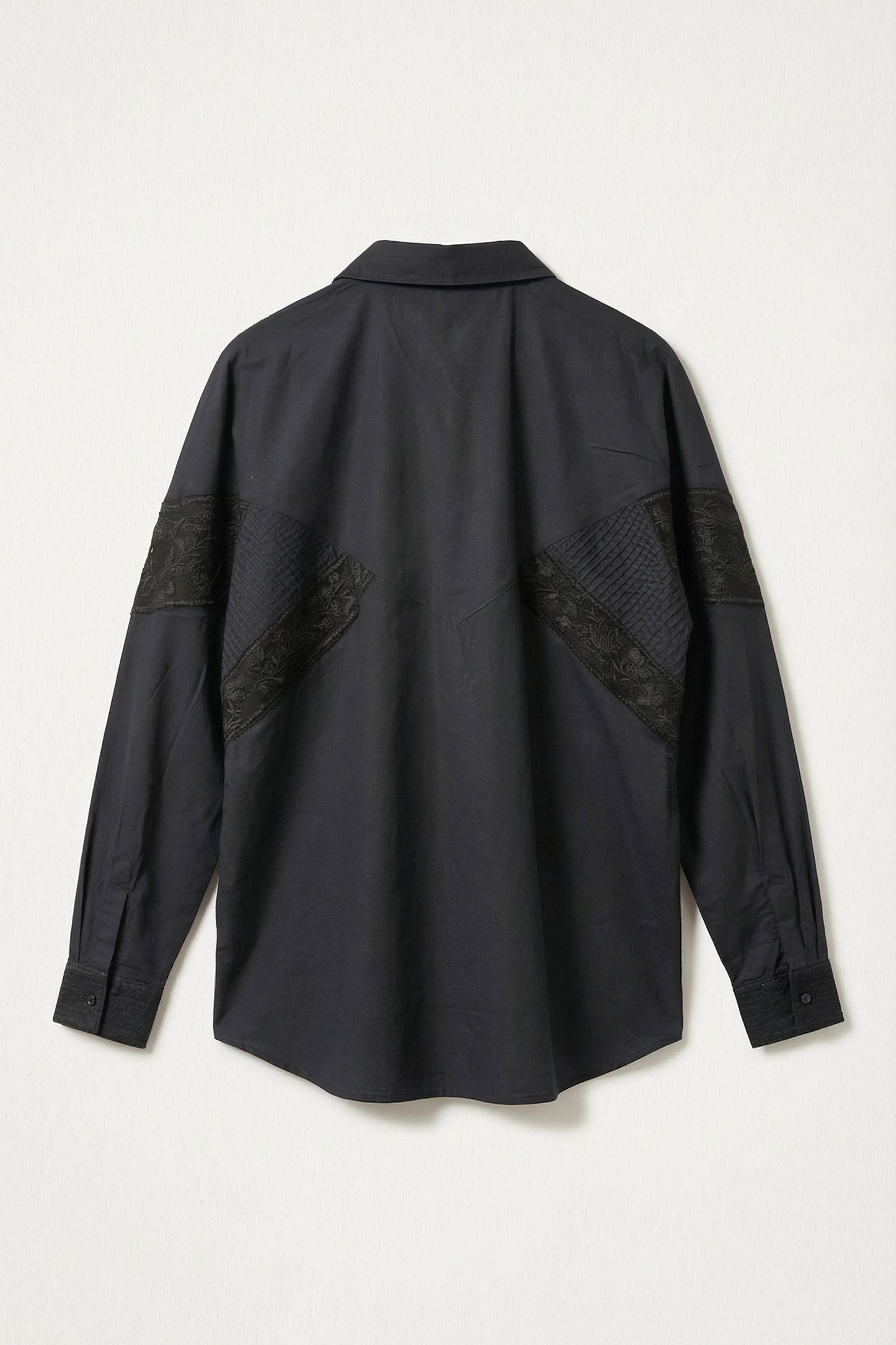 Joseph Men's Embroidered Black Shirt