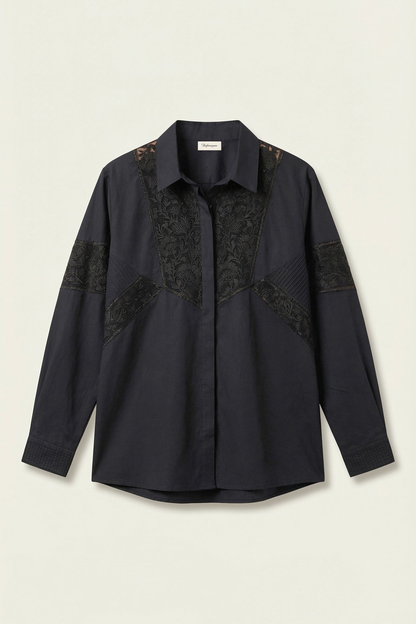 Joseph Men's Embroidered Black Shirt