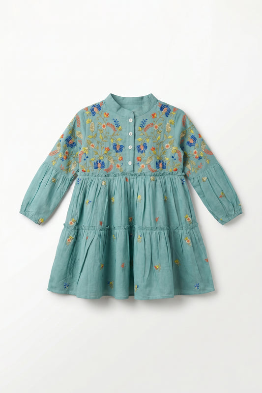 Marie Embroidered Kid's Dress