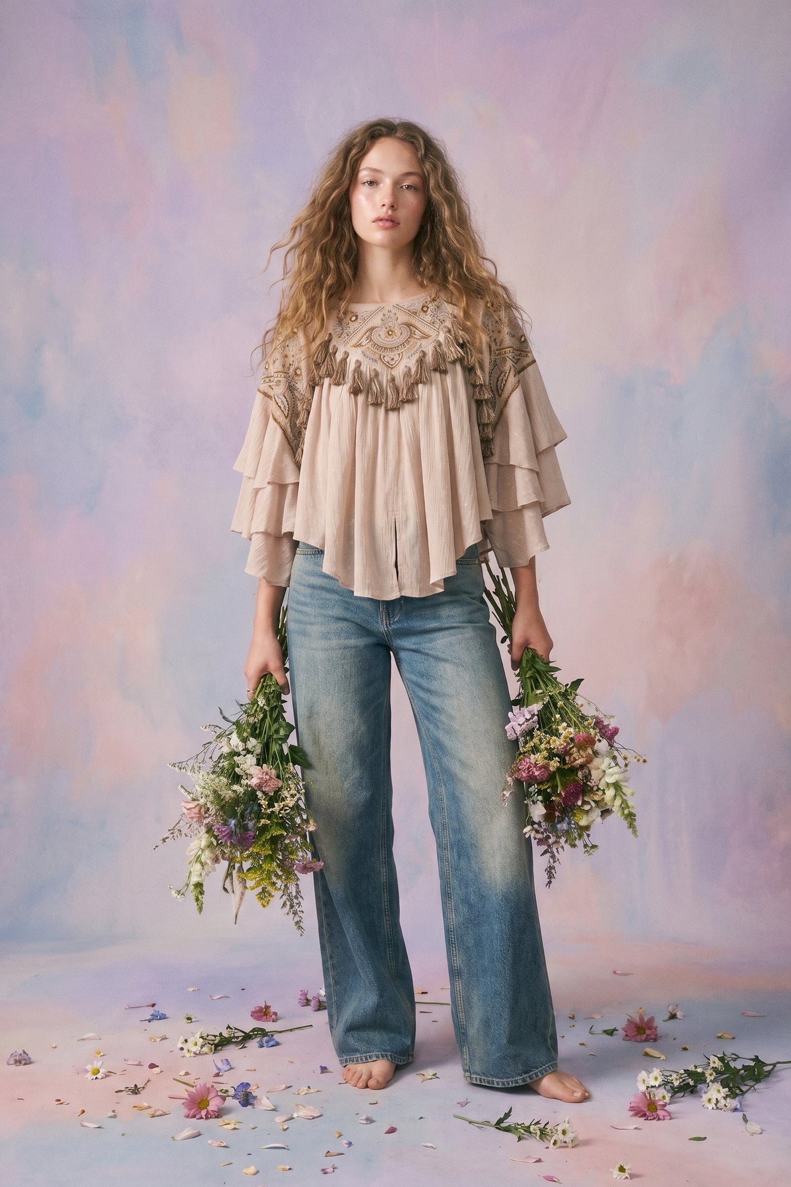 Reina Embroidered Boho Top