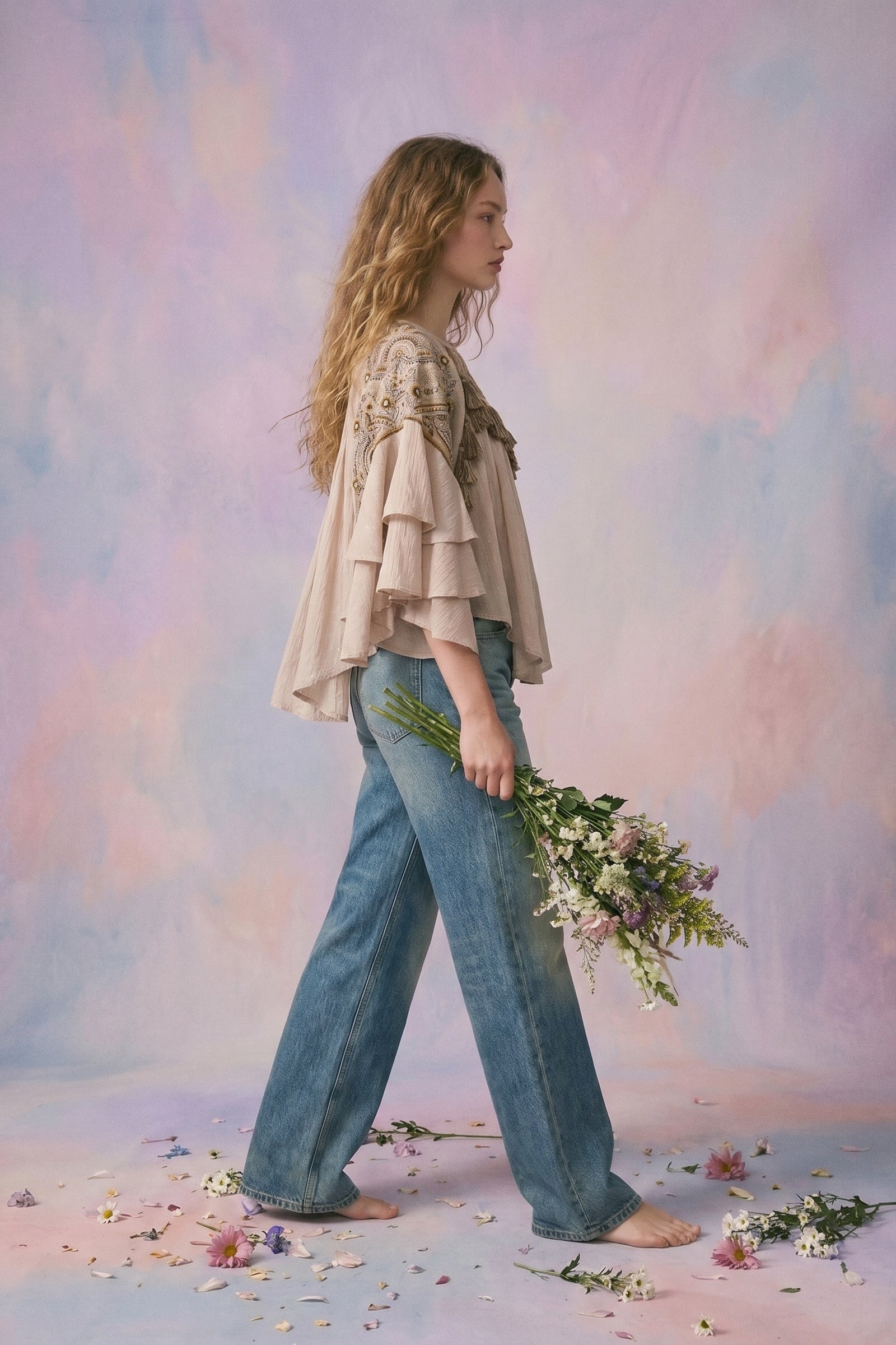 Reina Embroidered Boho Top