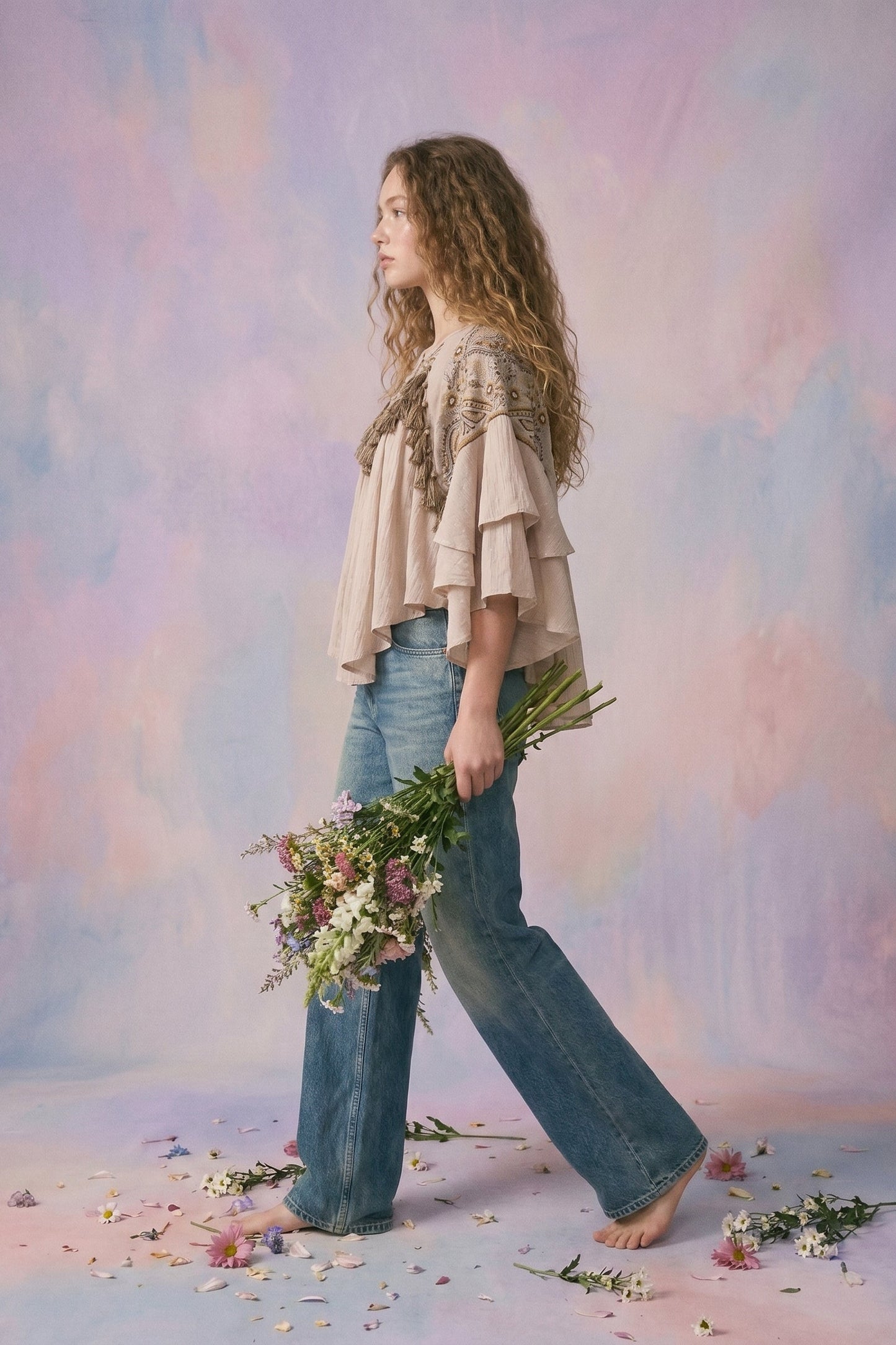 Reina Embroidered Boho Top