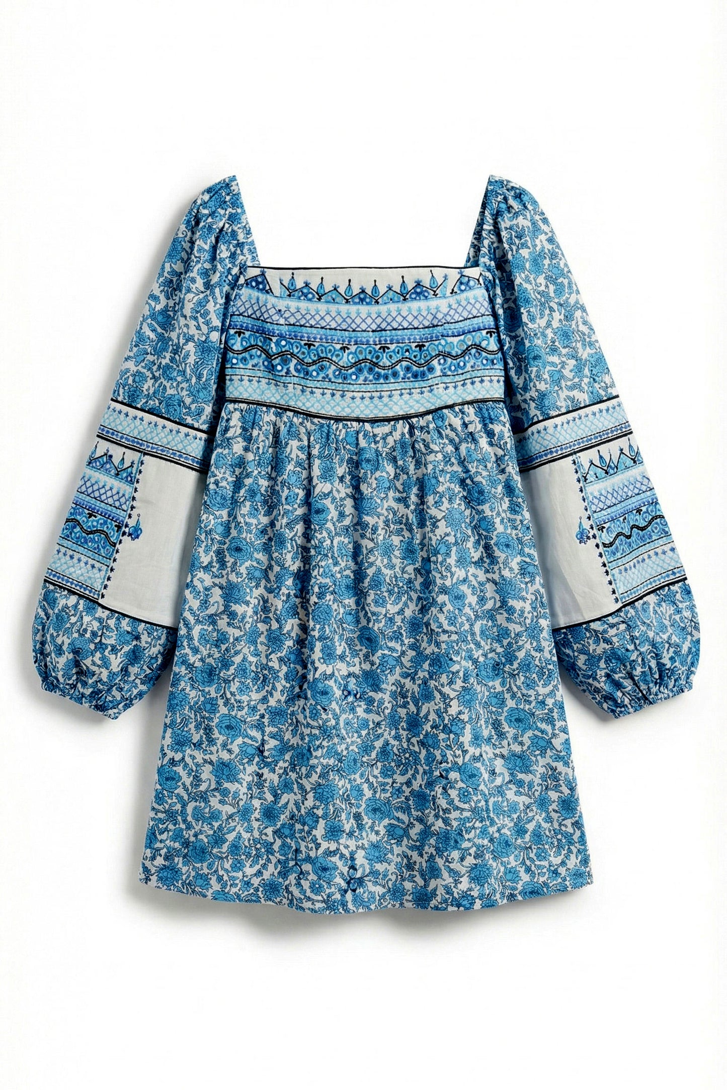 Mirror Embroidery Work Dress Front Side