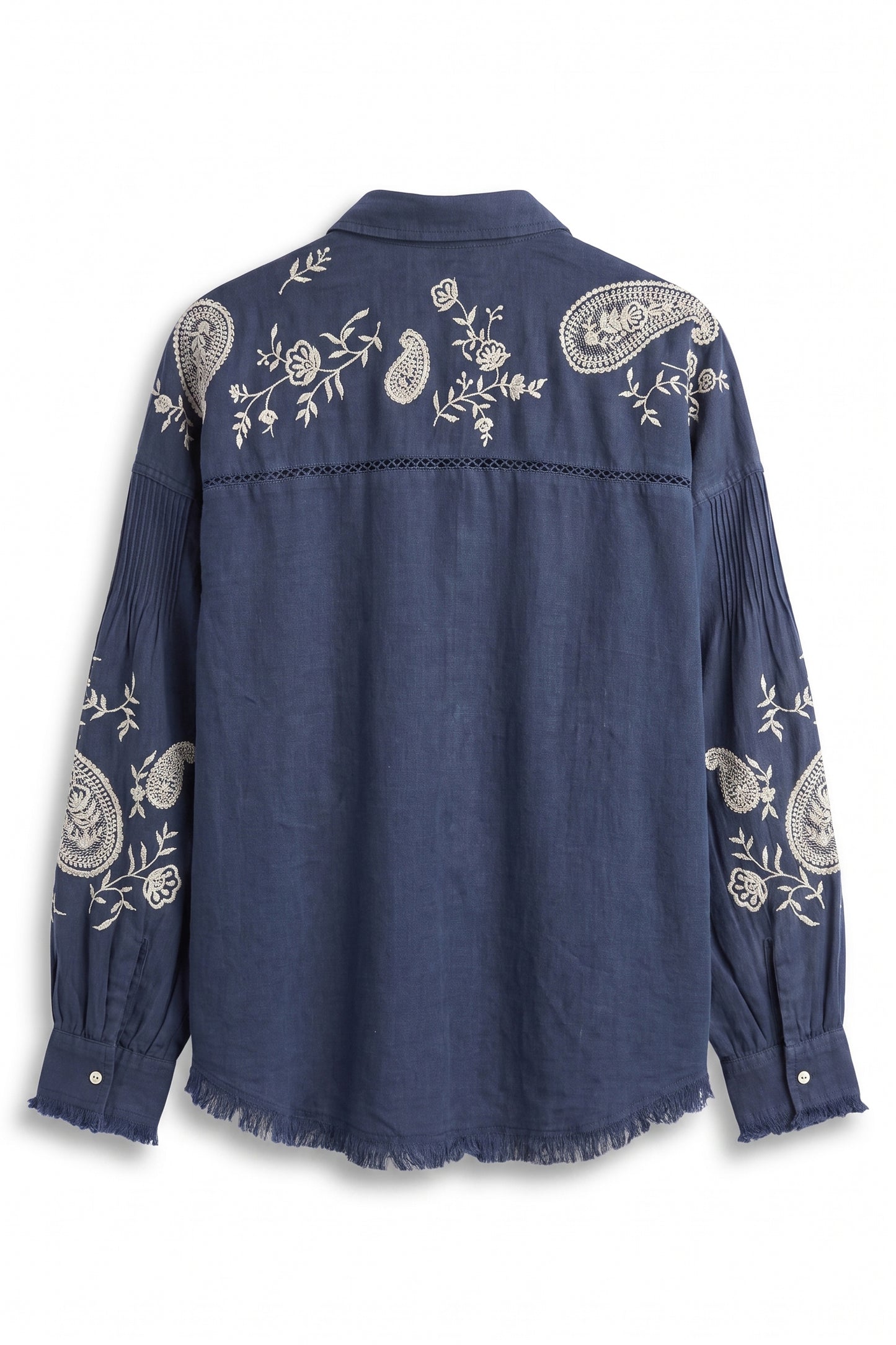 Edward Men's Embroidered Shirt (Drop Shoulder)