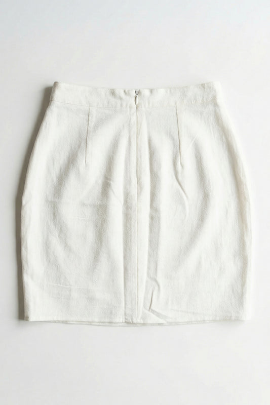White skirt on a white background