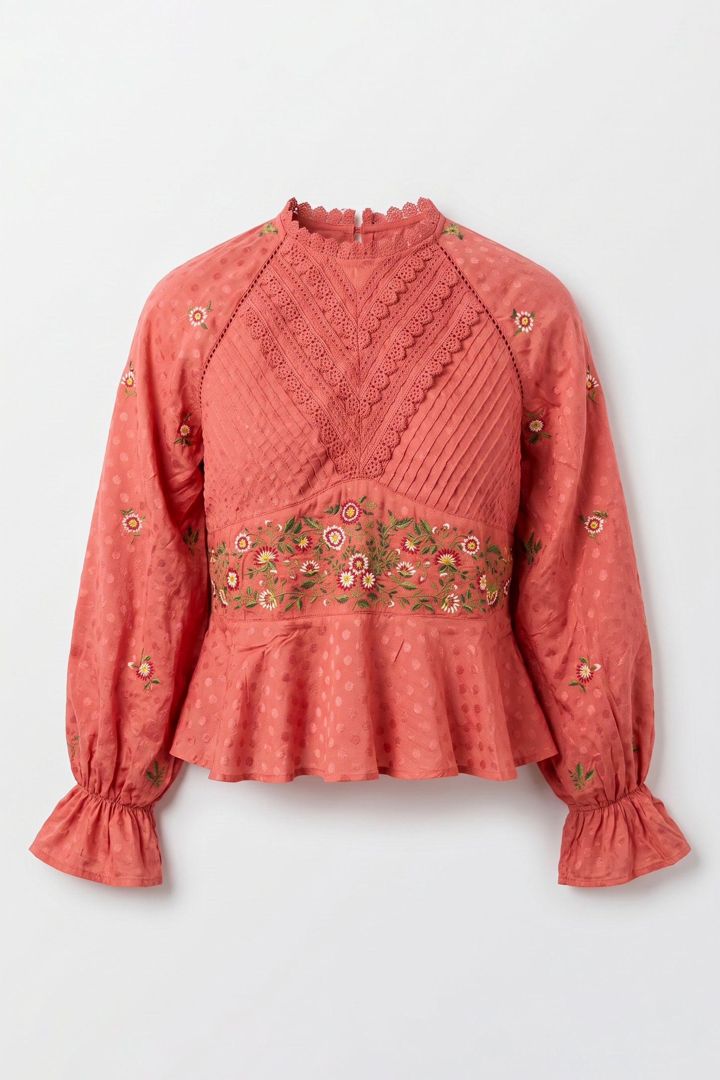 Leena Embroidered Lace Top