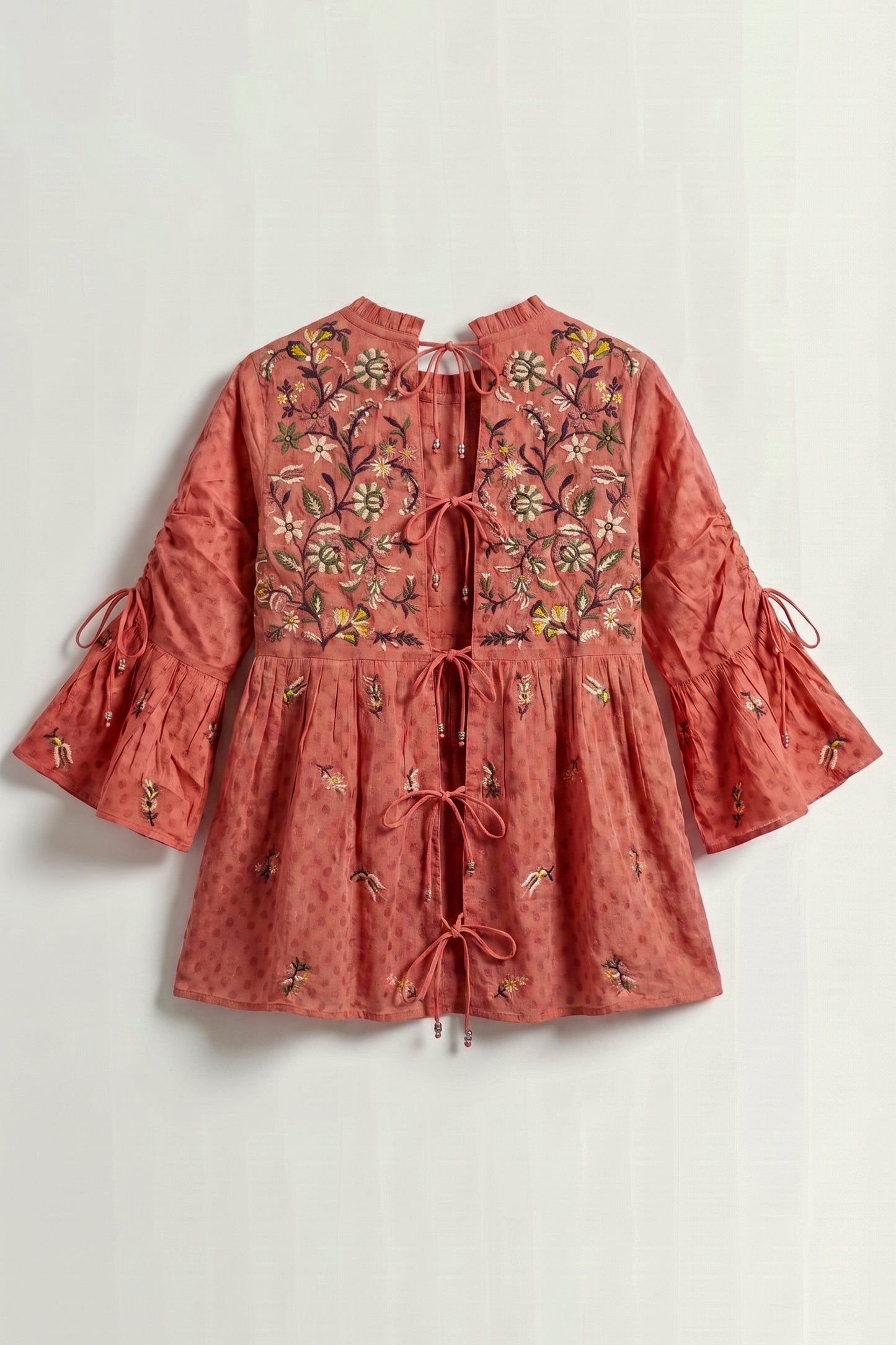 Women's blouse with floral embroider