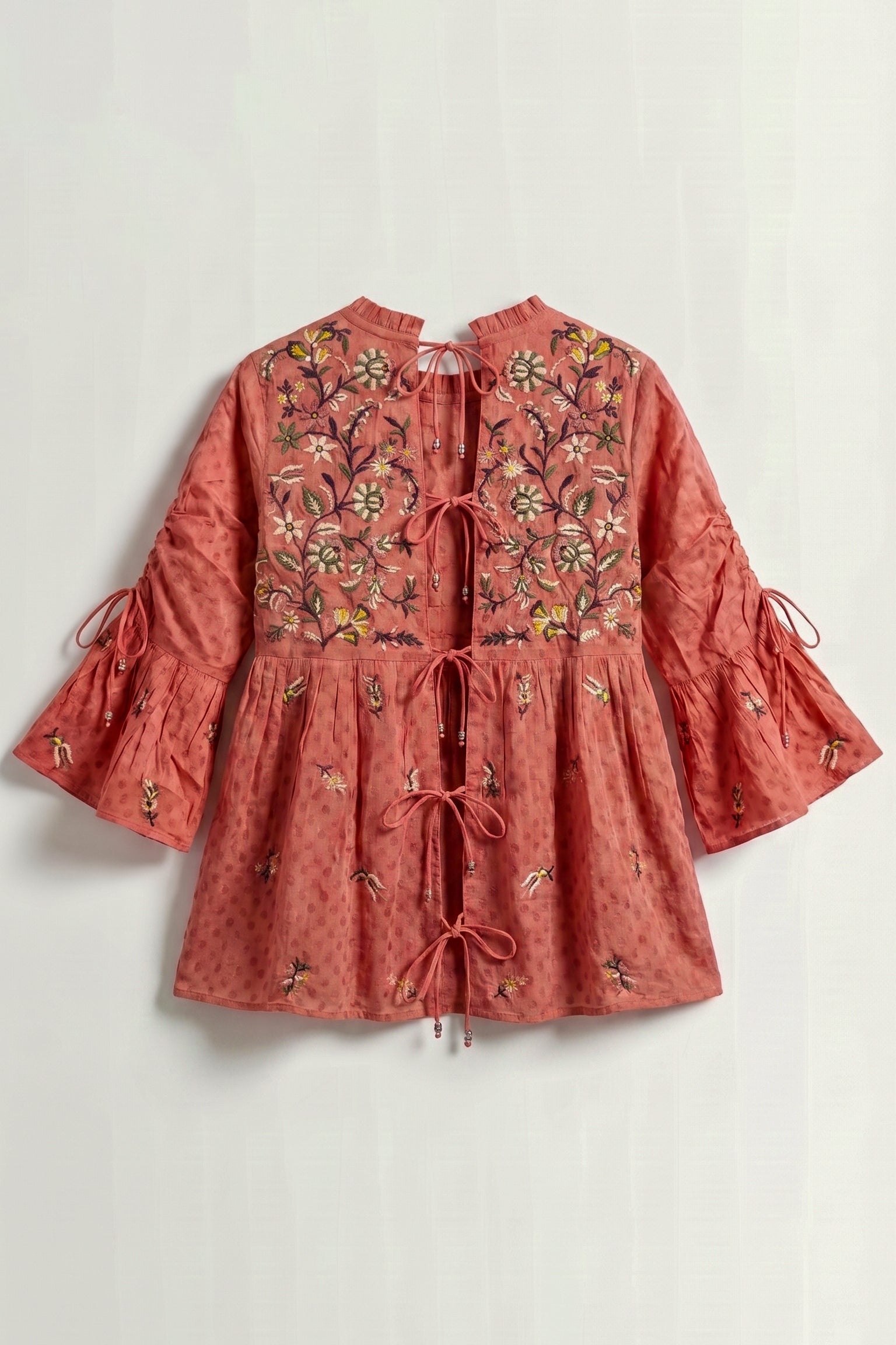 Women's blouse with floral embroider