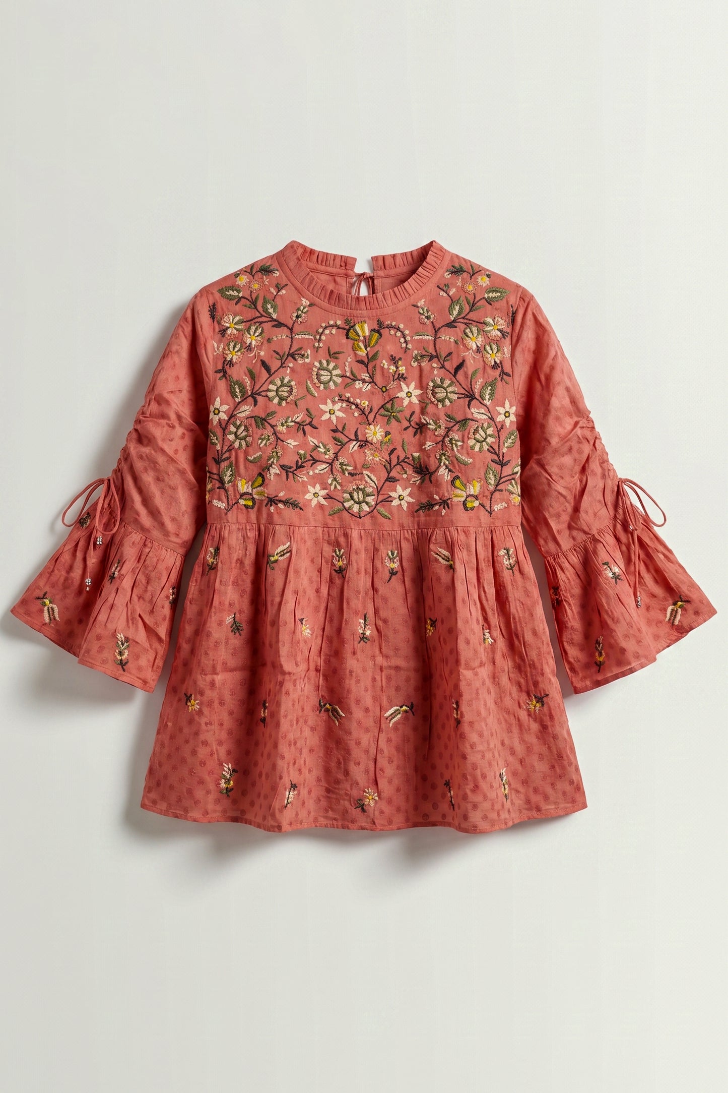 Women's blouse with floral embroidery
