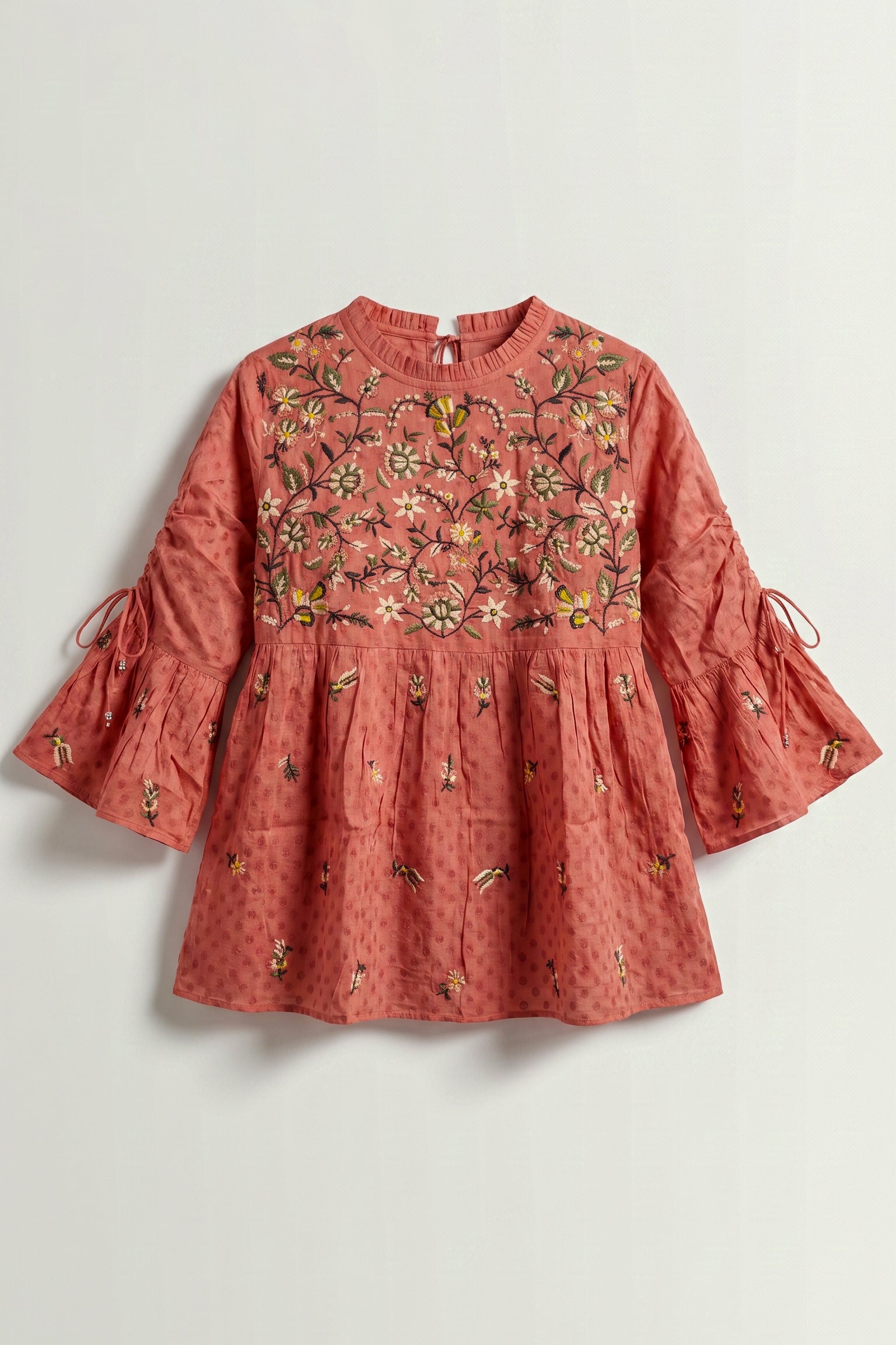 Women's blouse with floral embroidery