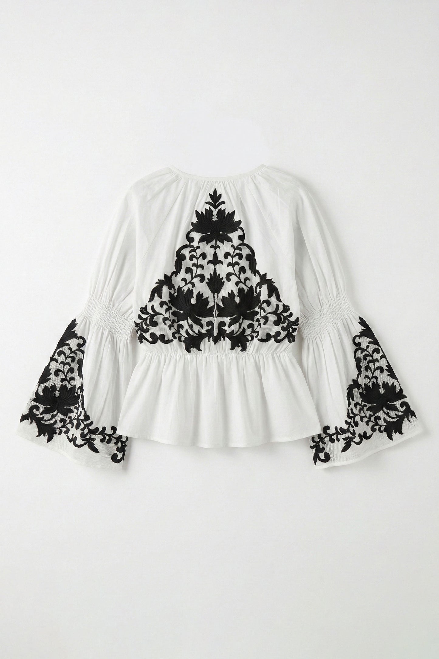 Whisper Noir White Embroidered Top