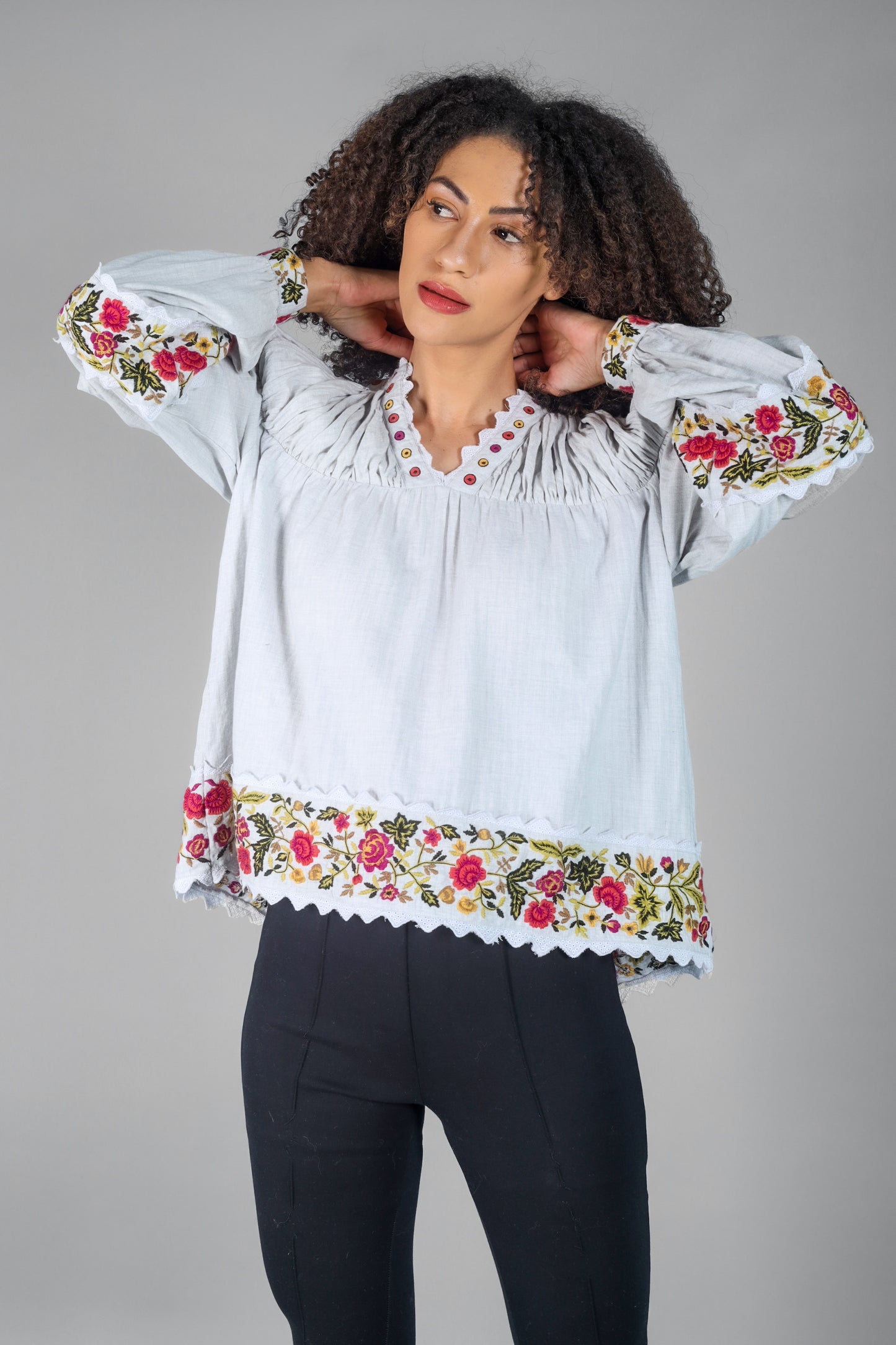 Aria Cute Top (Embroidered)