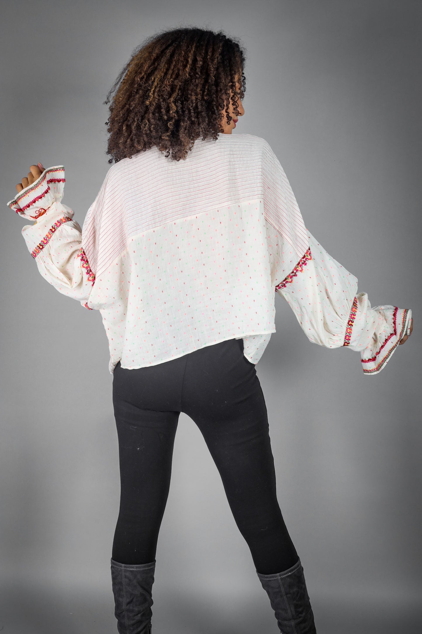 Mila Boxy Embroidered Top