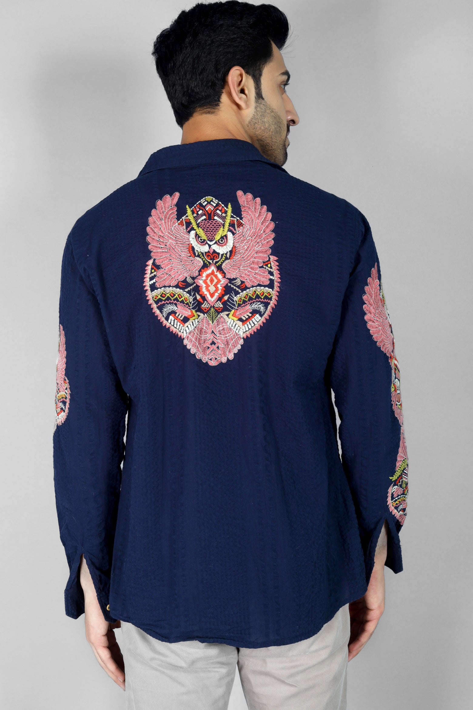 Leon Men's Embroidered Shirt  Finespun Clothing – Thefinespun