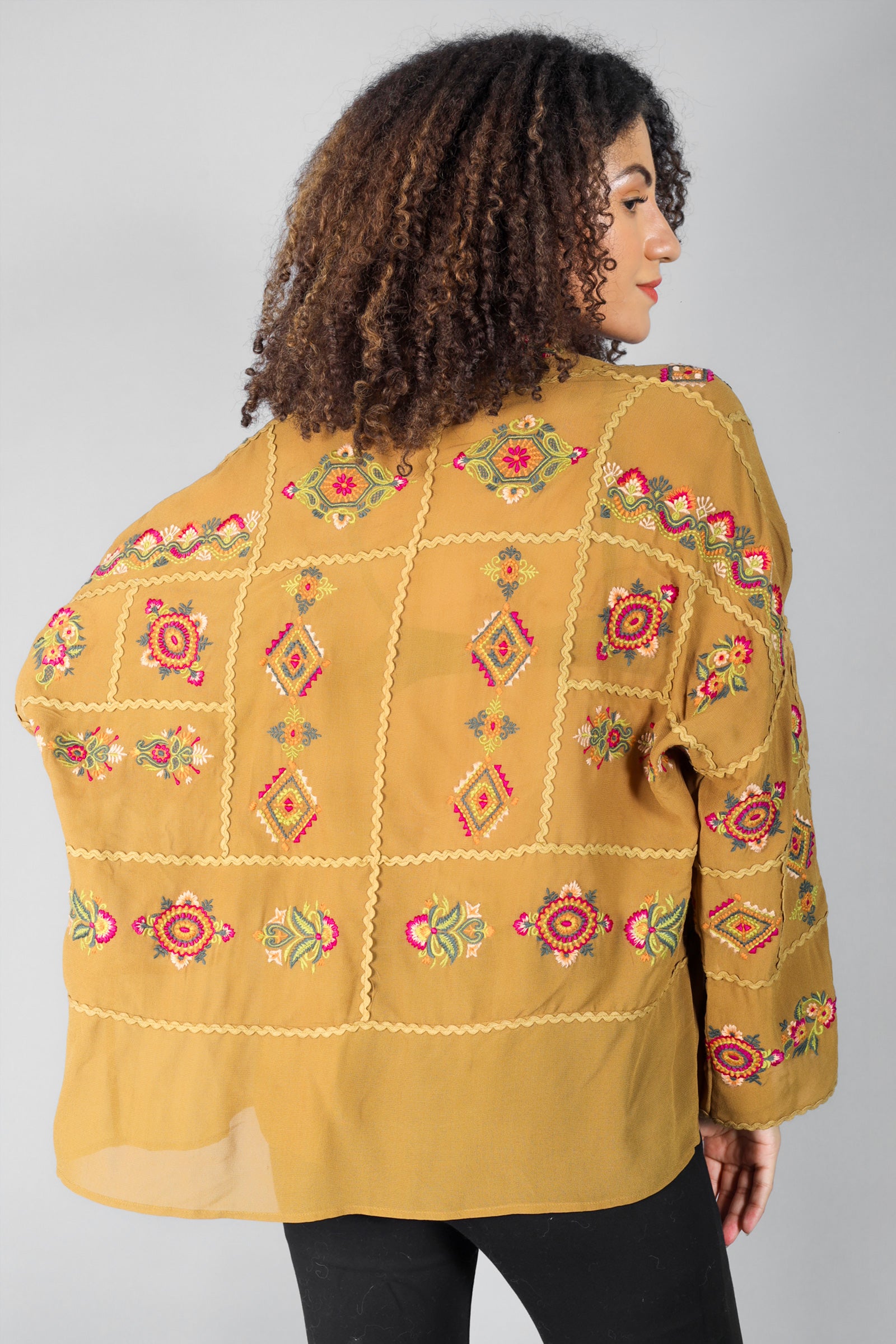 Alivia Embroidered Kimono/Shrug