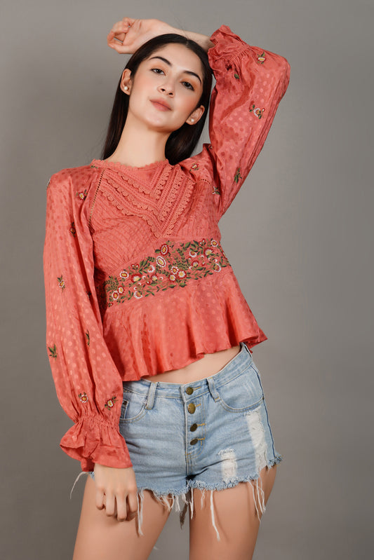 Leena Embroidered Blouse