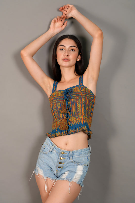 Sofia Embroidered Corset Top