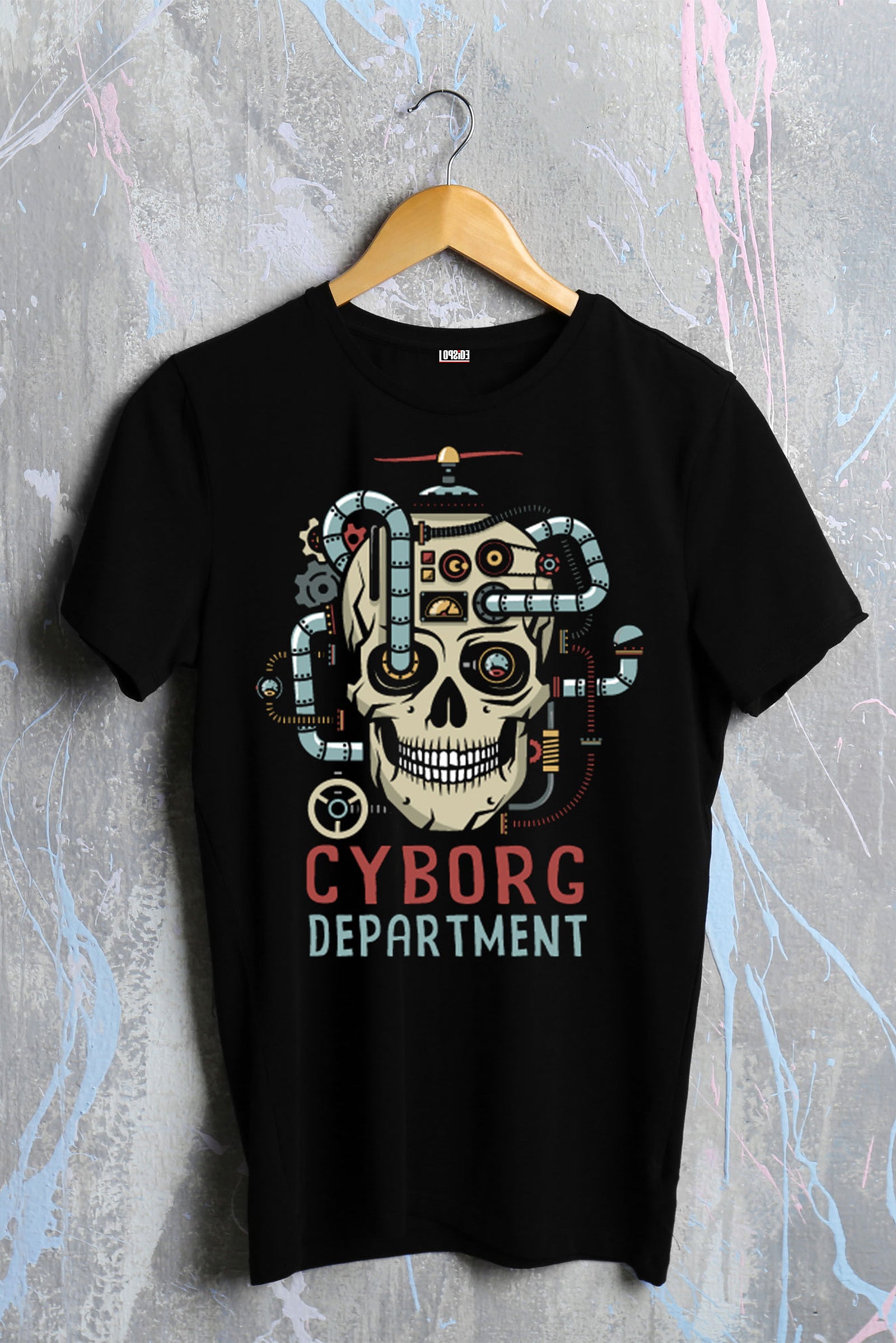 Cyborg Department Streetwear Fashion Half Sleeve T-shirt For Men
