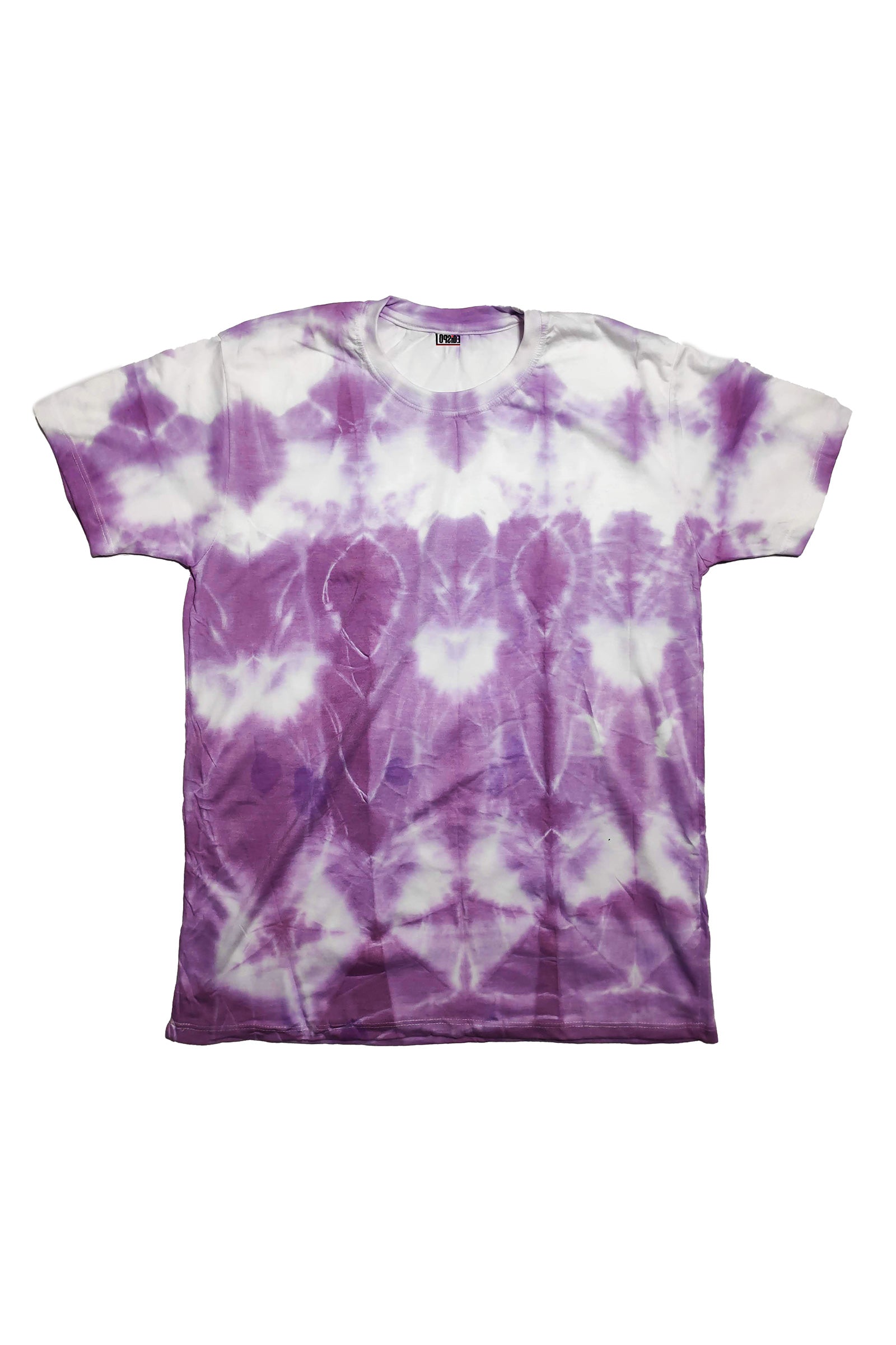 Regular Fit Lavender Color Tie-dye-Patterned Half Sleeve T-shirt (Unisex)